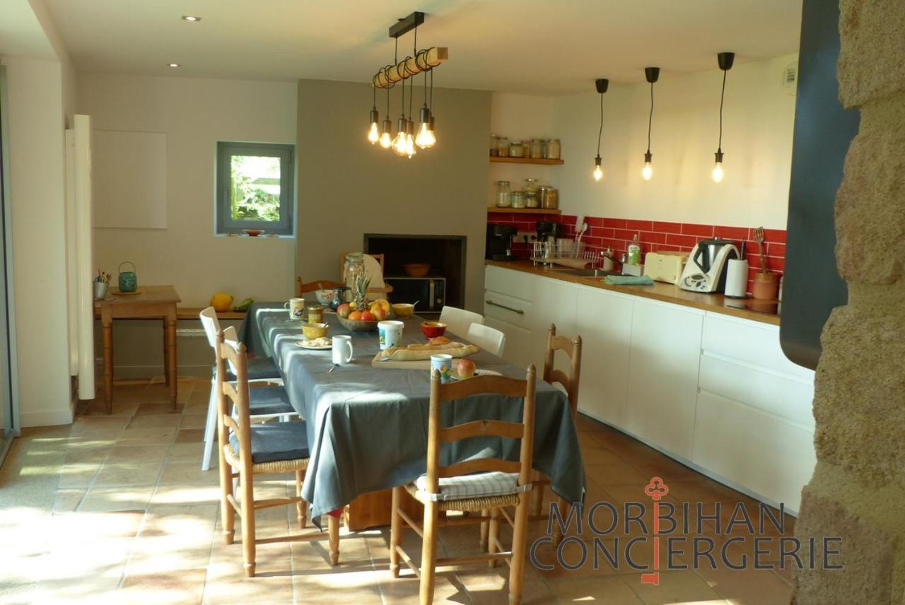 Belle Longere En Campagne A Larmor Baden Villa ภายนอก รูปภาพ